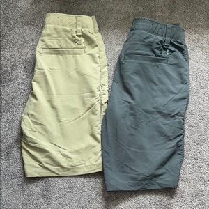 2 pair Under Armour Beige and Dark Gray Shorts Men’s size 30